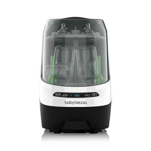 Baby Brezza Baby Bottle Washer Pro - Clinically Proven Better Cleaning - Washer, Sterilizer + Dryer In One Appliance for Essentials like Bottles + Pump Parts – Machine Replaces Brushes + Racks