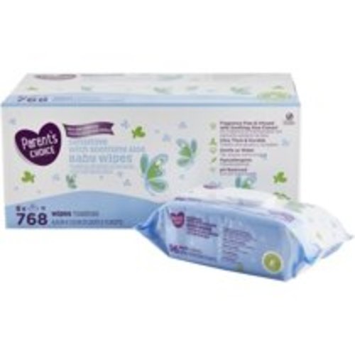 Parent's Choice Sensitive with Soothing Aloe Baby Wipes, 8 packs of 96 (768 count)