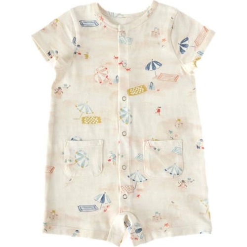 Beach Print Organic Cotton Romper