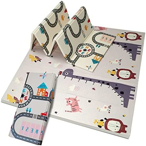 Extra Large Thick Baby Play Mat, Tummy Time Mat, Foam Play Mat for Baby Floor Play, Waterproof Foldable Baby Crawling Mat, Soft Thick Baby Mat, 77.5x69.6x0.59''