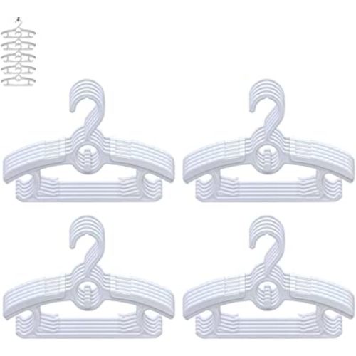 Baby Hangers 20 Pieces 11“-14‘’ Retractable Non-Slip Adjustable Multifunctional Children's Hanger Baby Hangers, Baby Hangers for Clothes, Wardrobe Organizer Hangers