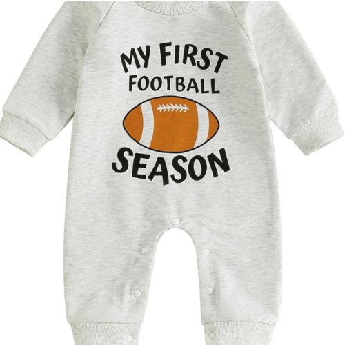 Kuriozud Newborn Baby Boy Girl Bubble Romper Funny Letter Long Sleeve Oversized Sweater Tops Fall Winter Clothes