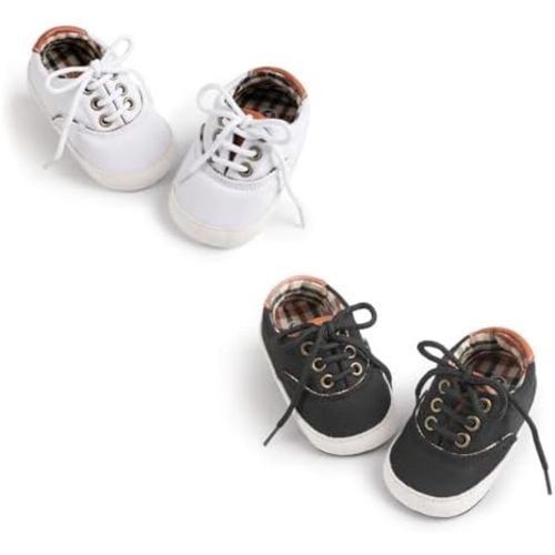 Morbido Infant Baby Boys Girls Canvas Sneaker Toddler Slip On Anti Skid Newborn First Walkers Candy Shoes for 0-18 Months