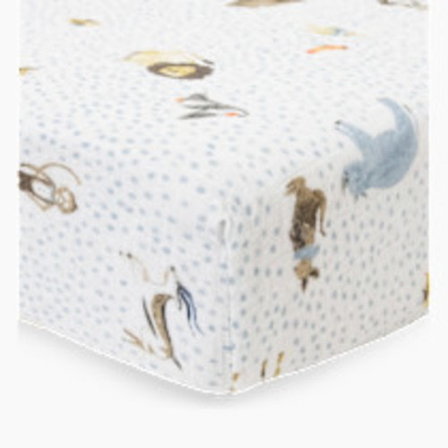 Little Unicorn Cotton Muslin Crib Sheet - Party Animals