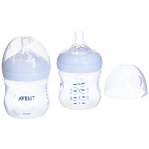 Philips Avent Natural Baby Bottle 4oz, Clear, Pack of 2, SCF010/27