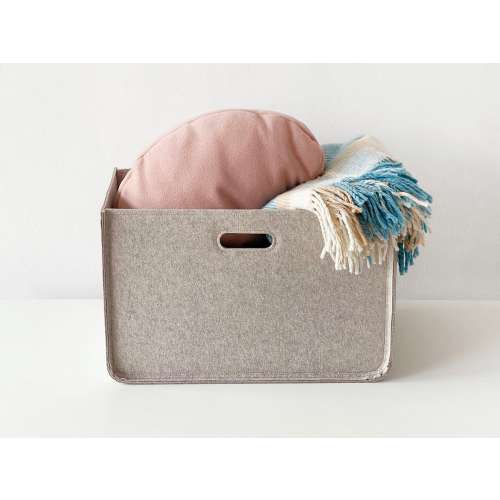 Strong Storage Basket / Felt Storage Bin / Clothes Storage / Minimalist Home Storage / Possible in Custom Size