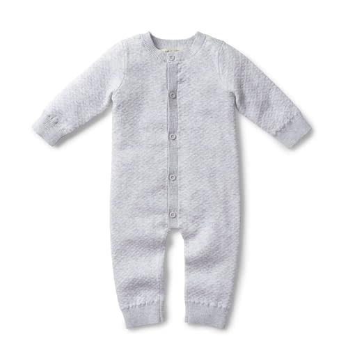 Hope & Henry Layette Baby Cable Knit Sweater Romper
