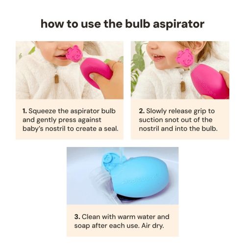 oogiebear booger picker and aspirator duo - raspberry