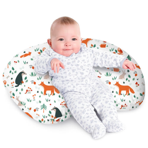 Grape Tummy Time Pillow, Breathable Nursing Pillows for Breastfeeding, Baby Nursing Pillow for Mom, Removable Cotton Cover, Sitting Support - Forest