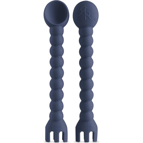 Ryan & Rose Cutie Tensils Baby Spoon and Fork [2 Pack] (Captain)