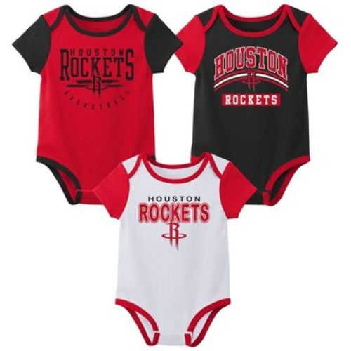 Nba Houston Rockets Boys' 3pk Bodysuit Set - 18m