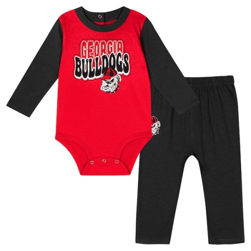 Georgia Bulldogs Infant Double Up Long Sleeve Bodysuit & Pant Set - Black