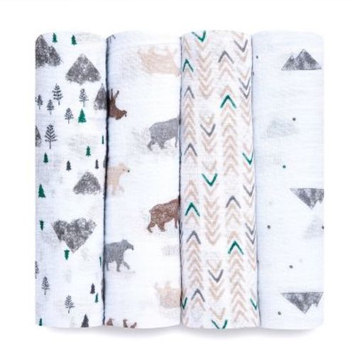 Aden + Anais Essentials Swaddle Blanket - Bear - 4pk