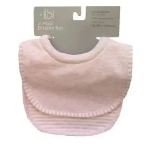 Bilbi Dribble Bib - Melange Pink - 2 Pack | Baby Bunting AU