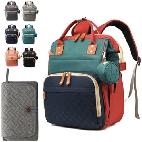 Diaper Bag Backpack for Girls Boys: Multicolor Toddler Diaper Bag with Changing Pad Baby Backpack Diaper Bag for Mon Dad Newborn Pañaleras Bebe Niña Niño Baby Registry Search Essentials Must Haves