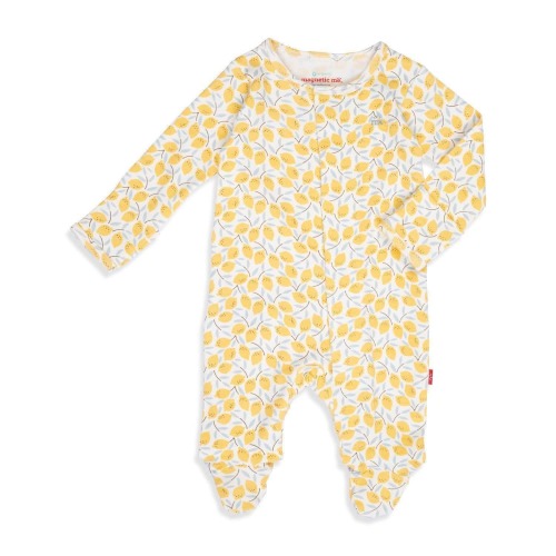 easy peasy lemon squeezy organic cotton magnetic parent favorite footie
