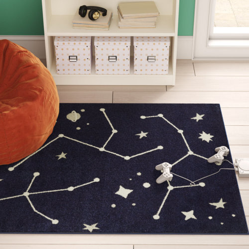 Viv + Rae Heilman Geometric Navy Area Rug & Reviews | Wayfair