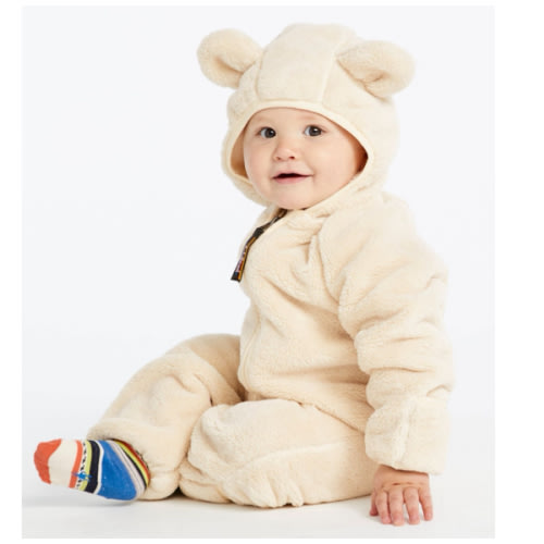 Infants' L.L.Bean Hi-Pile Fleece Bunting in “Natural”