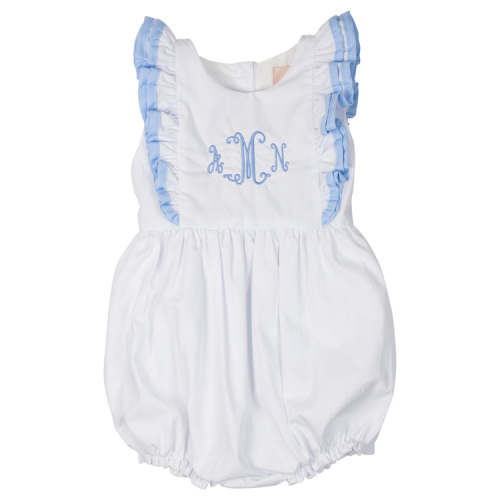 White Bell Bubble with Blue Trim