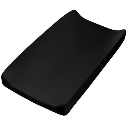 HonestBaby Infant Organic Cotton Changing Pad Cover, Black