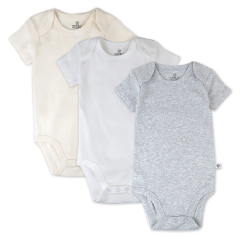 3-Pack Organic Cotton Short Sleeve Bodysuits | Honest Baby Clothing