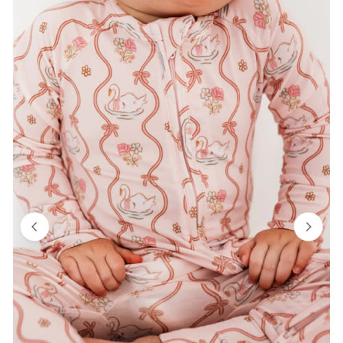 Pink Swan Zipper Romper – In my Jammers