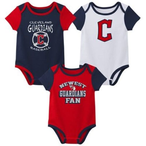 MLB Cleveland Guardians Infant Boys' 3pk Bodysuit - 6-9M