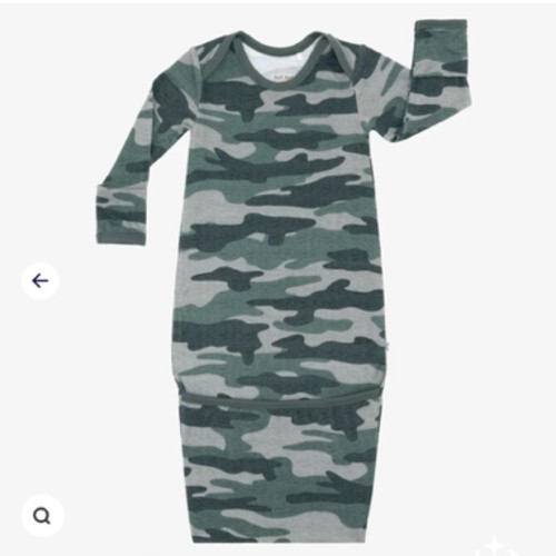 Vintage Camo Infant Gown - Little Sleepies