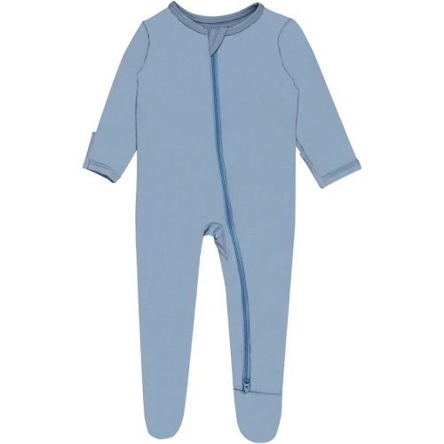 GUISBY Rayon Baby Footed Pajamas with Mitten Cuffs,Soft Long Sleeve Romper 0-18 Months