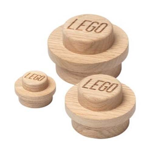 Room Copenhagen Lego Wooden Wall Hanger 3 pcs, soaped oak | Finnish Design Shop