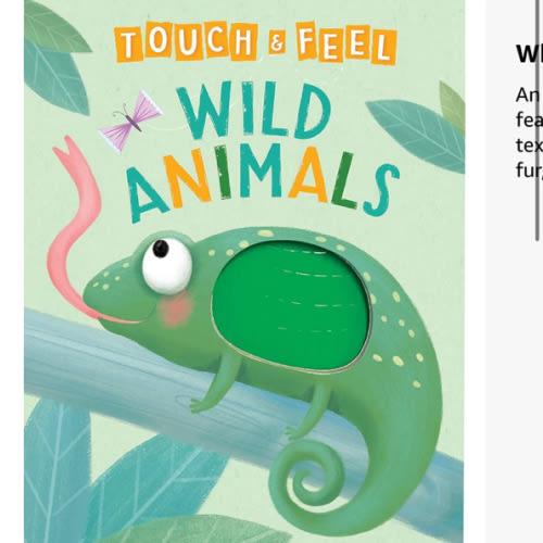 Wild Animals: A Touch and Feel Book - Children's Board Book - Educational