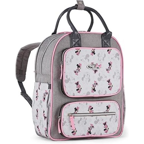 Disney Unisex Baby Travel Diaper Backpack| 16-Inches Height Multi-Functional Bag, Minnie Mouse Double Handle 2, Extra Large
