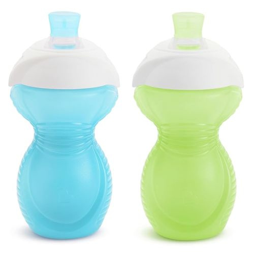 Munchkin® Click Lock™ Bite Proof Sippy Cup, 9 Ounce,2 Count (Pack of 1), Blue/Green - sky blue /green