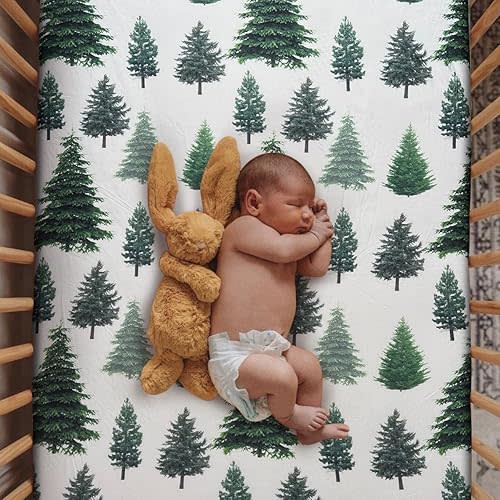 Soft Fitted Crib Sheet, Stretchy and Breathable Toddler Crib Sheet for Boys and Girls, Fits Standard Crib and Toddler Mattress