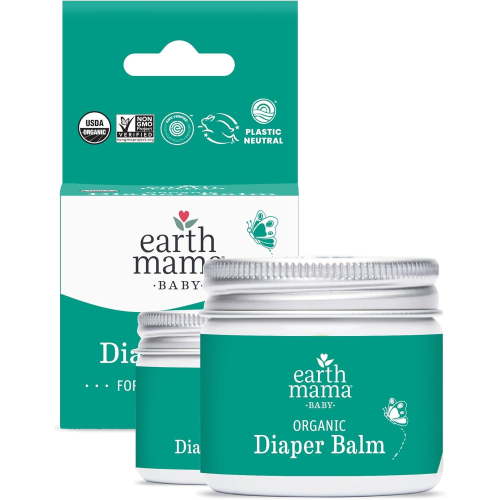 Organic Diaper Balm 2-Ounce | Diaper Cream for Baby | EWG Verified, Petroleum & Artificial Fragrance-Free with Calendula for Sensitive Skin (2-Pack)