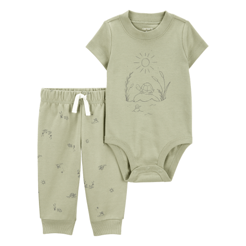 6-9M Baby 2-Piece Turtle Short-Sleeve Bodysuit Pant Set - Carter's | Carter's