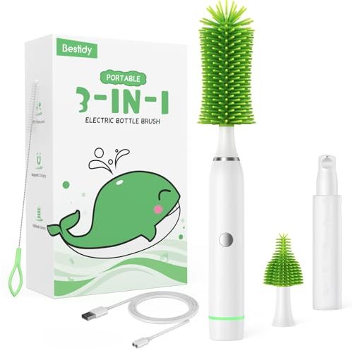 Bestidy Electric Baby Bottle Cleaner Kit,Green