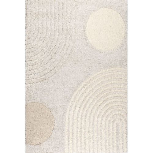 Nuloom Gloria Abstract Shag Area Rug, Color: Beige, Size: 5' x 8'