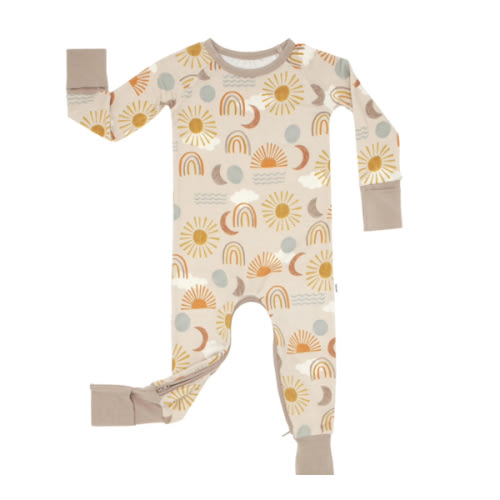 Desert Sunrise Crescent Zippy - Little Sleepies - 6-12M