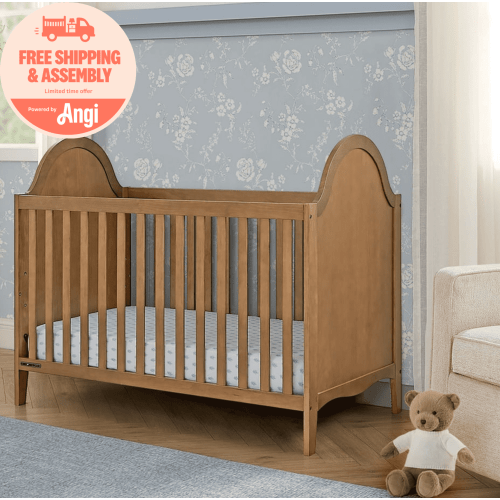 Delta Children Willa 4-in-1 Convertible Crib, Chestnut