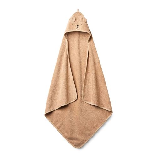 Baby Hooded Towel – Organic Cotton Baby Bath Towels – Baby Towels, Baby Bath Towels for Baby Boy, Baby Girl, 32" x 32" Super-Soft and Absorbent Baby Towels for Newborn(Bear - Natural)