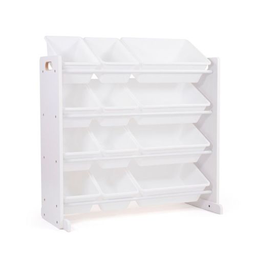 Kids' Toy Organizer Cambridge Collection White - Humble Crew: Toy Storage with Bins, MDF Decorative Bookshelf