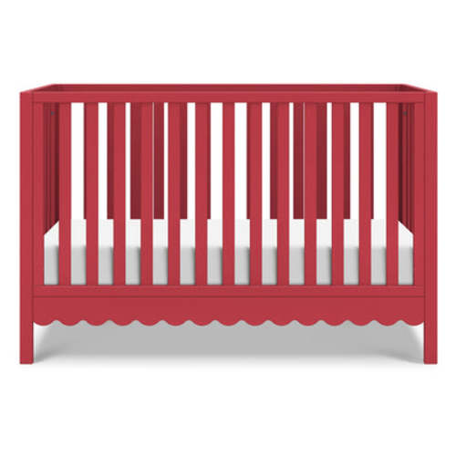 Sammy Scallop 4-in-1 Convertible Crib - Strawberry Red