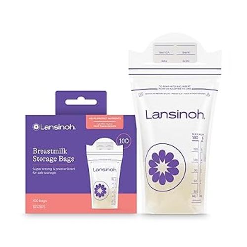 Lansinoh Breastmilk Storage Bags, 100 Count, BPA Free and BPS Free (Packaging May Vary)