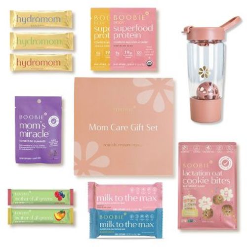 Boobie Mom Care Gift Set&nbsp;+ Pregnancy Baby Shower Gift&nbsp;+ Postpartum Gift Box - 12pc