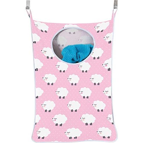 Urban Mom Hanging Laundry Hamper Baby Girl - Pink Sheep