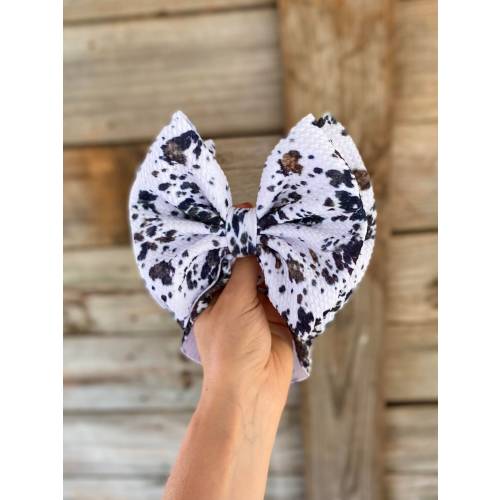 WESTERN COWHIDE + Headwrap/Clip/Nylon options