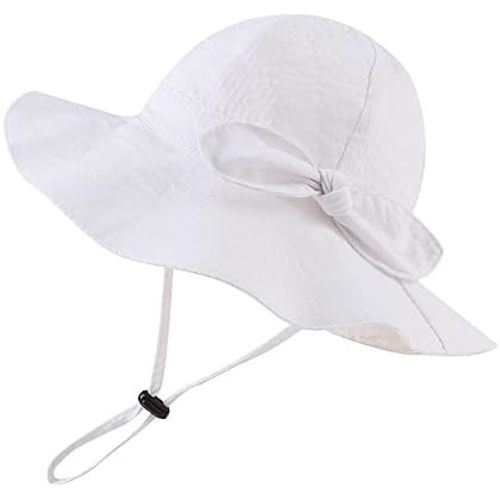 Bow Baby Girls Bucket Hat Infant Toddler Summer Cap Sun Protect Kids Hat for Girls