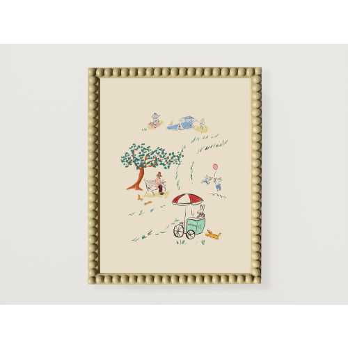 Vintage Bemelman-Inspired Central Park Matching Wall Art | Nesting Party Gift in Multiple Sizes