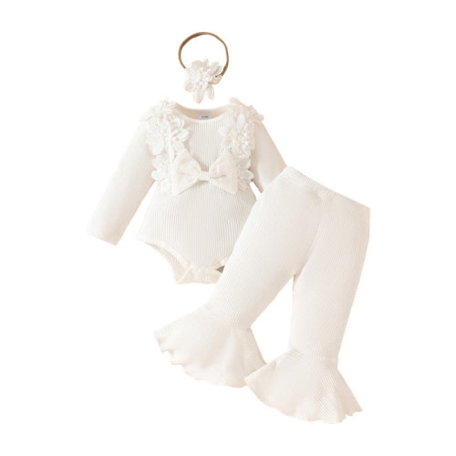 Baby 2-Piece Flower Bow Set with Headband